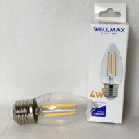 Làmpara Led Filamento vela 4w E27 Càlida WELLMAX